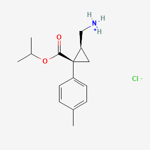 Cyclopropanecarboxylic acid, 2-(aminomethyl)-1-(4-methylphenyl)-, 1-methylethyl ester, (Z)-, monohydrochloride