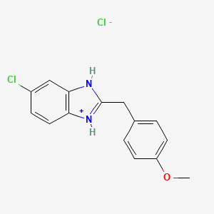 5(or 6)Chloro-2-(p-methoxybenzyl)benzimidazole hydrochloride