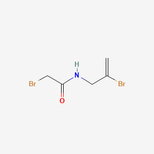 molecular formula C5H7Br2NO B13742706 Acetamide, 2-bromo-N-(2-bromoallyl)- CAS No. 102585-36-4