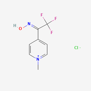 molecular formula C8H8ClF3N2O B13742722 (NE)-N-[2,2,2-trifluoro-1-(1-methylpyridin-1-ium-4-yl)ethylidene]hydroxylamine;chloride 