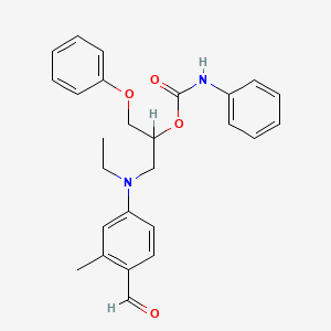 Benzaldehyde, 4-[ethyl[3-phenoxy-2-[[(phenylamino)carbonyl]oxy]propyl]amino]-2-methyl-