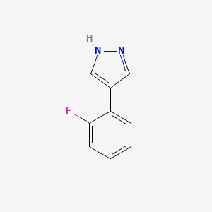 molecular formula C9H7FN2 B1374274 4-(2-氟苯基)-1H-吡唑 CAS No. 1037828-70-8