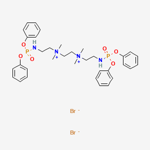 molecular formula C34H46Br2N4O6P2 B13742741 Ethylenebis(dimethyl(2-(diphenylphosphonoamino)ethyl)ammonium bromide) CAS No. 20021-01-6