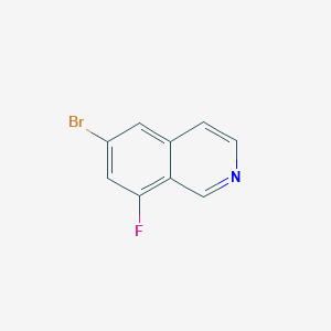 molecular formula C9H5BrFN B1374276 6-Bromo-8-fluoroisoquinoline CAS No. 1258833-77-0