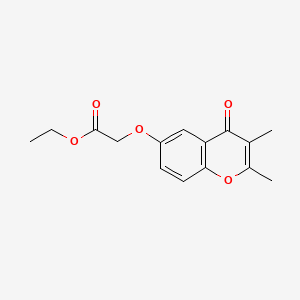 ((2,3-Dimethyl-4-oxo-4H-1-benzopyran-6-yl)oxy)acetic acid ethyl ester