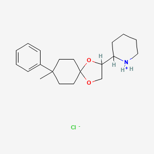 beta-8-Methyl-8-phenyl-2-(2-piperidyl)-1,4-dioxaspiro(4.5)decane hydrochloride