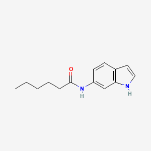 molecular formula C14H18N2O B13742806 6-Hexanamidoindole 