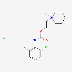 2-piperidin-1-ium-1-ylethyl N-(2-chloro-6-methylphenyl)carbamate;chloride