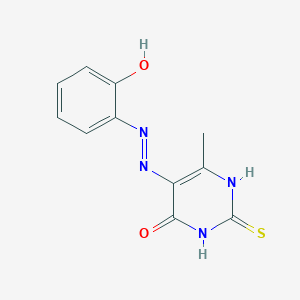 5-[(2-hydroxyphenyl)diazenyl]-6-methyl-2-sulfanylidene-1H-pyrimidin-4-one