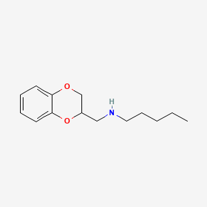 molecular formula C14H21NO2 B13742894 N-Pentyl-1,4-benzodioxan-2-methylamine CAS No. 4442-63-1