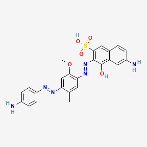 6-Amino-3-((4-((4-aminophenyl)azo)-6-methoxy-m-tolyl)azo)-4-hydroxynaphthalene-2-sulphonic acid