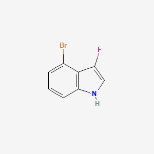 molecular formula C8H5BrFN B1374292 4-bromo-3-fluoro-1H-indole CAS No. 1253926-20-3