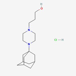 molecular formula C17H31ClN2O B13742926 1-Piperazinepropanol, 4-(1-adamantyl)-, hydrochloride CAS No. 102517-12-4