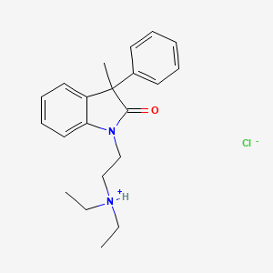 1,3-Dihydro-1-(2-(diethylamino)ethyl)-3-methyl-3-phenyl-2H-indol-2-one hydrochloride