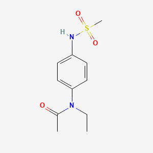 molecular formula C11H16N2O3S B13742952 Acetamide, N-ethyl-N-(4-((methylsulfonyl)amino)phenyl)- CAS No. 126581-52-0