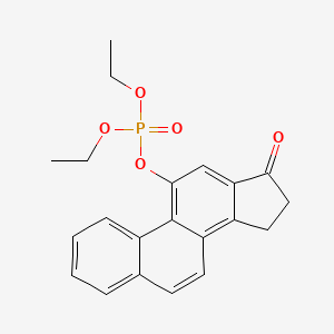 Phosphoric acid, diethyl ester, ester with 15,16-dihydro-11-hydroxy-17H-cyclopenta(a)phenanthren-17-one