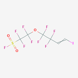 1,1,2,2-Tetrafluoro-2-[(1,1,2,2-tetrafluoro-4-iodobut-3-en-1-yl)oxy]ethane-1-sulfonyl fluoride