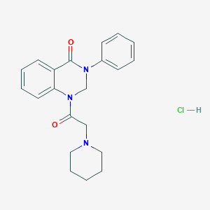 4(1H)-Quinazolinone, 2,3-dihydro-3-phenyl-1-(piperidinoacetyl)-, hydrochloride