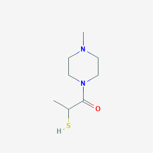 molecular formula C8H16N2OS B13743012 1-(4-Methylpiperazin-1-yl)-2-sulfanylpropan-1-one CAS No. 365454-32-6