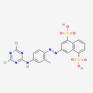 3-[(e)-{4-[(4,6-Dichloro-1,3,5-triazin-2-yl)amino]-2-methylphenyl}diazenyl]naphthalene-1,5-disulfonic acid