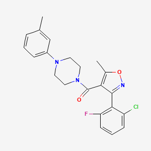 Methanone, [3-(2-chloro-6-fluorophenyl)-5-methyl-4-isoxazolyl][4-(3-methylphenyl)-1-piperazinyl]-