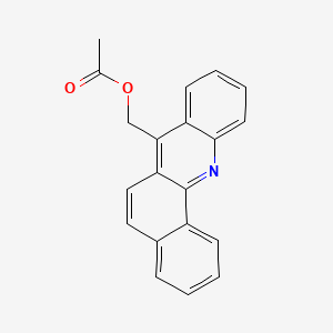 molecular formula C20H15NO2 B13743050 Benz(c)acridine-7-methanol, acetate CAS No. 102024-10-2