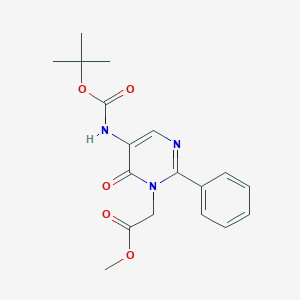 Methyl {5-[(tert-butoxycarbonyl)amino]-6-oxo-2-phenylpyrimidin-1(6H)-yl}acetate