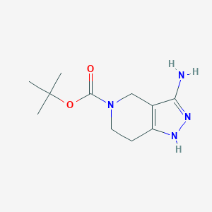molecular formula C11H18N4O2 B1374307 叔丁基 3-氨基-6,7-二氢-1H-吡唑并[4,3-c]吡啶-5(4H)-羧酸酯 CAS No. 398491-64-0