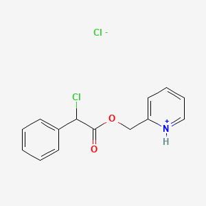 Acetic acid, 2-chloro-2-phenyl-, 2-pyridylmethyl ester, hydrochloride