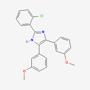 molecular formula C23H19ClN2O2 B13743079 2-(2-Chlorophenyl)-4,5-bis(3-methoxyphenyl)-1H-imidazole CAS No. 29864-31-1