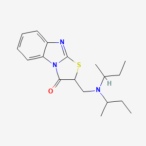 molecular formula C18H25N3OS B13743095 2-((Di-sec-butylamino)methyl)thiazolo(3,2-a)benzimidazol-3(2H)-one CAS No. 22833-31-4