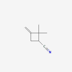 molecular formula C8H11N B13743110 Cyclobutanecarbonitrile, 2,2-dimethyl-3-methylene- CAS No. 30758-34-0