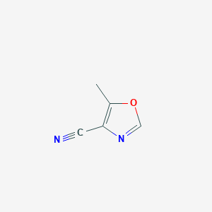 molecular formula C5H4N2O B1374316 5-Methyloxazole-4-carbonitrile CAS No. 1240598-07-5