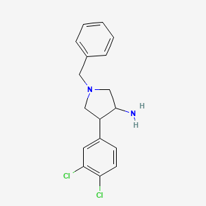 molecular formula C17H18Cl2N2 B1374321 1-苄基-4-(3,4-二氯苯基)吡咯烷-3-胺 CAS No. 1363405-08-6