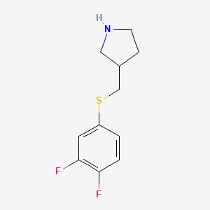 3-[(3,4-Difluorophenyl)sulfanylmethyl]pyrrolidine