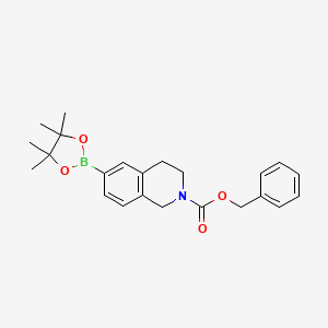 molecular formula C23H28BNO4 B1374323 苯甲酸6-(4,4,5,5-四甲基-1,3,2-二氧杂硼环-2-基)-3,4-二氢异喹啉-2(1H)-甲酯 CAS No. 1020174-05-3