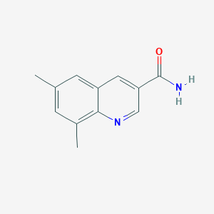 molecular formula C12H12N2O B13743241 6,8-Dimethylquinoline-3-carboxamide 