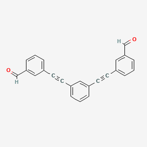 molecular formula C24H14O2 B13743247 1,3-Bis(3-formylphenylethynyl)benzene 