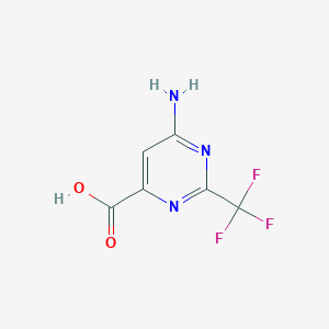 molecular formula C6H4F3N3O2 B13743259 6-Amino-2-(trifluoromethyl)pyrimidine-4-carboxylic acid CAS No. 1269292-72-9