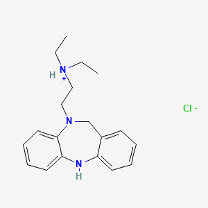 molecular formula C19H26ClN3 B13743268 10-(2-(Diethylamino)ethyl)-10,11-dihydro-5H-dibenzo(b,e)(1,4)diazepine CAS No. 32047-72-6