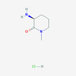 molecular formula C6H13ClN2O B1374327 (S)-3-Amino-1-methylpiperidin-2-one hydrochloride CAS No. 956109-56-1