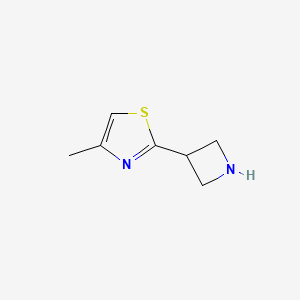 molecular formula C7H10N2S B1374328 2-(氮杂环丁-3-基)-4-甲基噻唑 CAS No. 1228254-57-6