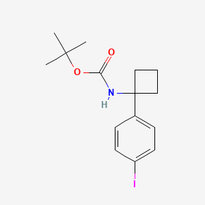 molecular formula C15H20INO2 B13743298 tert-Butyl 1-(4-iodophenyl)cyclobutylcarbamate 