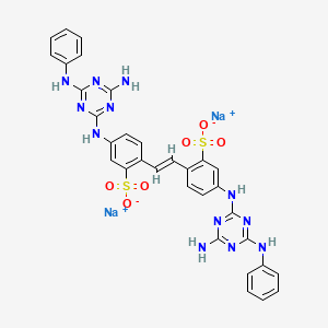 molecular formula C32H26N12Na2O6S2 B13743301 Fluorescent brightener 49, (E)- CAS No. 20579-01-5