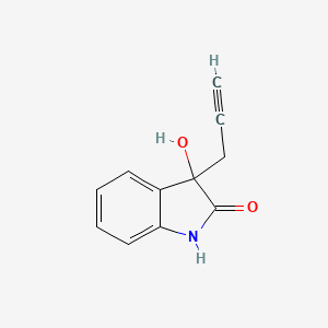 molecular formula C11H9NO2 B13743315 3-hydroxy-3-prop-2-ynyl-1H-indol-2-one 