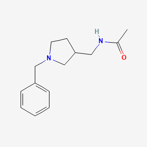 molecular formula C14H20N2O B1374333 N-[(1-benzylpyrrolidin-3-yl)methyl]acetamide CAS No. 1803562-24-4