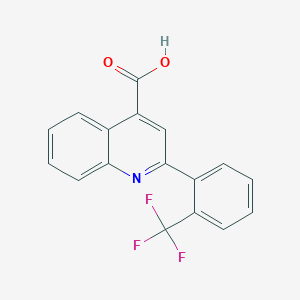 molecular formula C17H10F3NO2 B13743346 2-[2-(trifluoromethyl)phenyl]quinoline-4-carboxylic Acid 