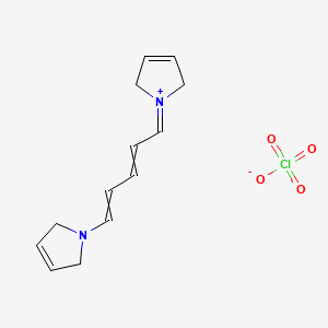 3-Pyrrolinium, 1-(5-(3-pyrrolino)-2,4-pentadienylidene)-, perchlorate