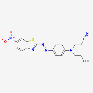 3-(N-(2-Hydroxyethyl)-p-((6-nitrobenzothiazol-2-yl)azo)anilino)propiononitrile