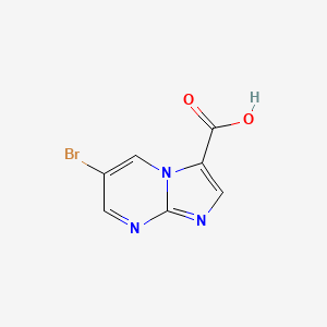 molecular formula C7H4BrN3O2 B1374338 6-Bromoimidazo[1,2-A]pyrimidine-3-carboxylic acid CAS No. 944903-05-3